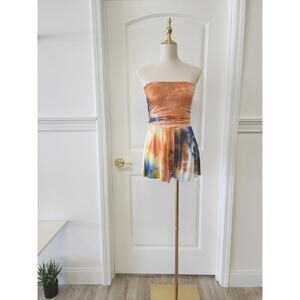 Tie Dye Romper With Pockets